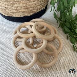Blanke Houten Ring | Macramé | Plantenhanger | 6 cm | Set van 10 stuks | Hobby | DIY | Wandkleed | Interieur | Woondecoratie | Doe het zelf | Ringen | Kralen | TheOldOmen |